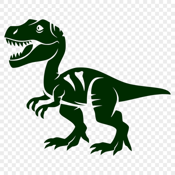A detailed illustration of a prehistoric dinosaur, suitable for vector art and cutting machine designs.