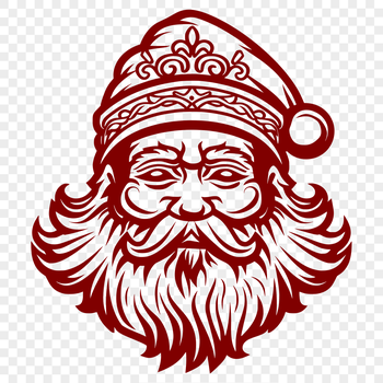 Illustration of Father Christmas holding gifts.
