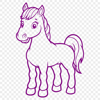 An SVG graphic featuring an entire horse, suitable for editing or cutting with a Cricut machine.
