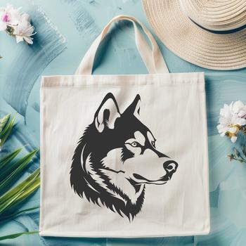 Husky dog breed illustration in vector format.