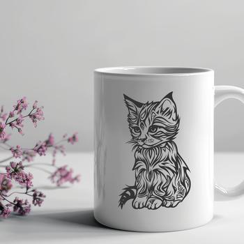 Ornate Cat - Craft PNG