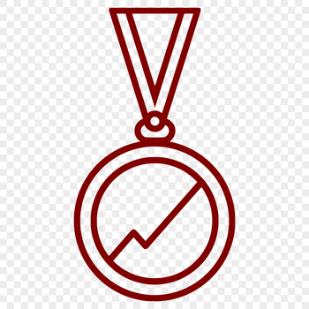 A high-quality vector image of a medal, suitable for cutting machines or laser cutters.