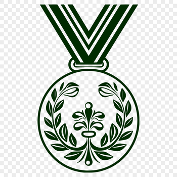 An open-source medal graphic design created using SVG code.