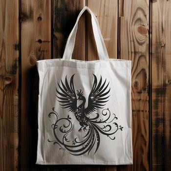 A stylized representation of the mythical creature Phoenix, depicted in full body pose.
