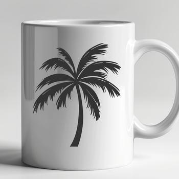 Palm tree illustration in a digital vector format.
