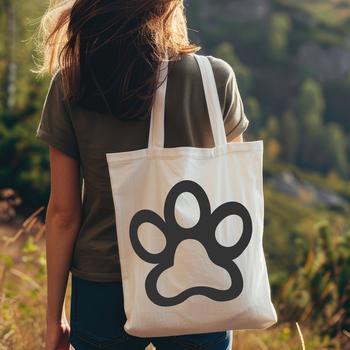 Paw print template featuring customizable vector art for various applications.