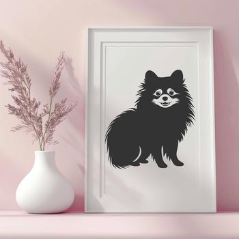 Sitting Pomeranian Clip Art