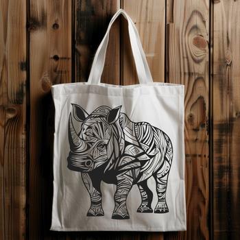 A detailed illustration of a rhino's profile, suitable for vector art projects.