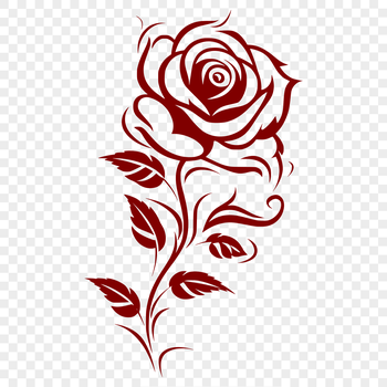A detailed illustration of a rose in vector format.