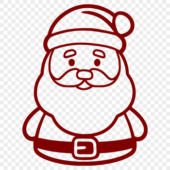Illustration of Santa Claus in festive holiday attire, suitable for vector graphics design.