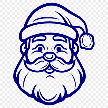 Beautiful Santa Claus In SVG & PNG