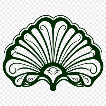 SVG graphic of a colorful seashell with intricate details, ideal for crafting projects.