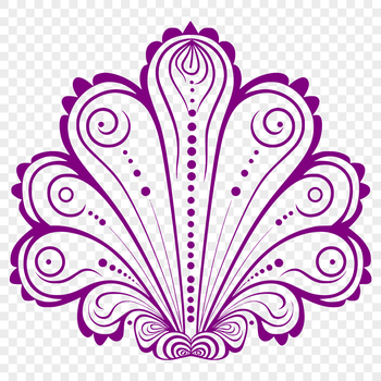A digital illustration of a seashell, suitable for vector design and cutting machine projects.