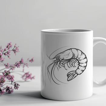 Artistic Prawn In SVG & DXF