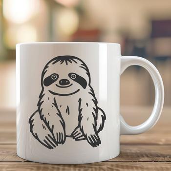 An SVG vector illustration of an animal featuring a sloth in its entirety.