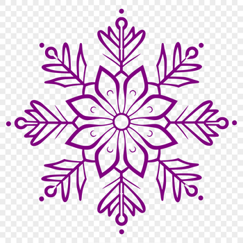 A delicate, intricate snowflake with six symmetrical arms and a frosty center.