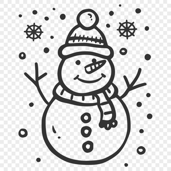 Creative Snowman - Laser PNG