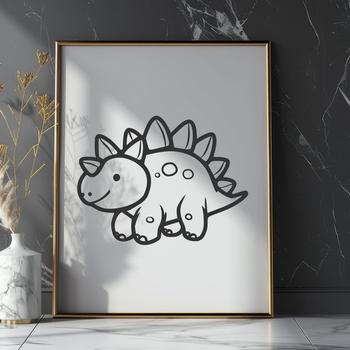 Free Unique Stegosaurus Printable Image