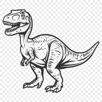 A detailed illustration of a T-Rex dinosaur in full body pose.