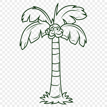 A group of palm trees standing tall against a clear blue sky.
