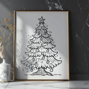 Unique Christmas Tree Decal