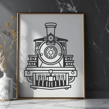 Creative Train Printable Artwork