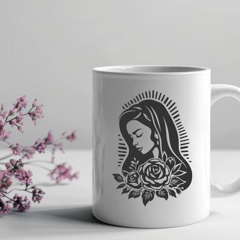 Ornate Virgin Mary In SVG Format