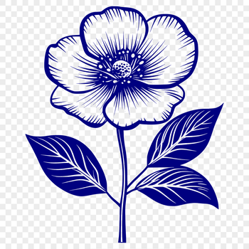 A colorful illustration of a wild flower in full bloom, suitable for digital and craft projects.