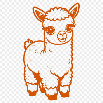 Alpaca illustration created as a vector graphic.