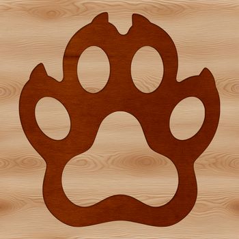 Vector illustration of paw prints with detailed textures for creative design projects.