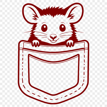 A detailed illustration of a wild animal's face with distinctive features and markings.