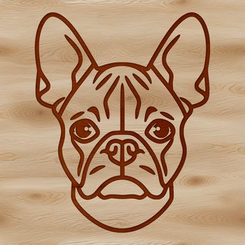 A illustration of a happy Boston Terrier dog's head, suitable for vector design and commercial or personal use.