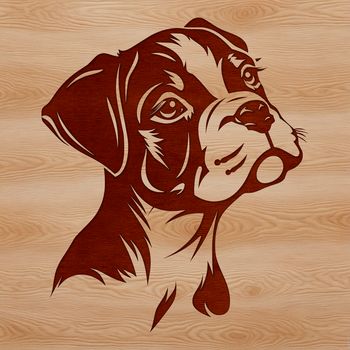 A digital representation of a Boxer's face, designed as scalable SVG graphic.