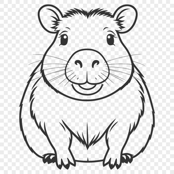 A digital illustration of a capybara, a large rodent native to South America, rendered as an SVG vector graphic.