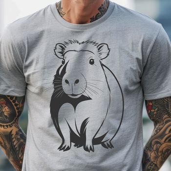 Large rodent native to South America, illustrated in vector format.