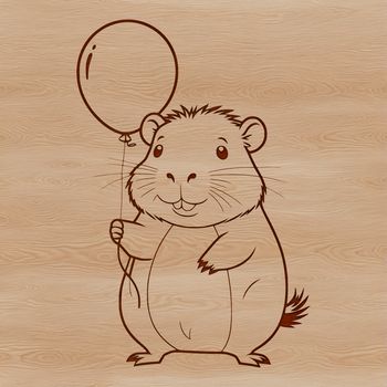 A large rodent native to South America, illustrated in vector format.