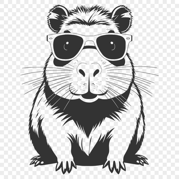 Capybara animal vector graphic illustration