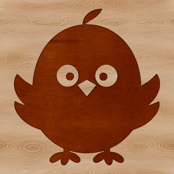 A stylized illustration of a chicken, suitable for vector art designs.