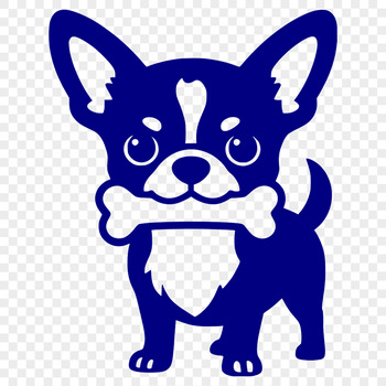 Small dog breed silhouette in vector format.