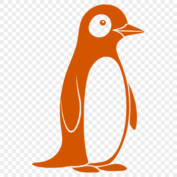 A single penguin standing on the ice with its wings folded.