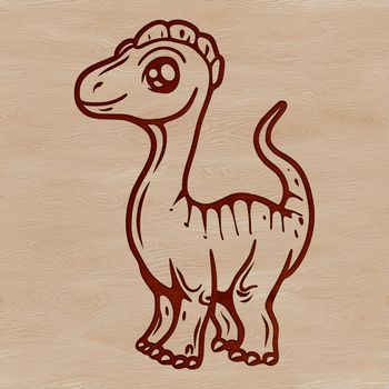 SVG image of a cute dinosaur design suitable for craft projects.