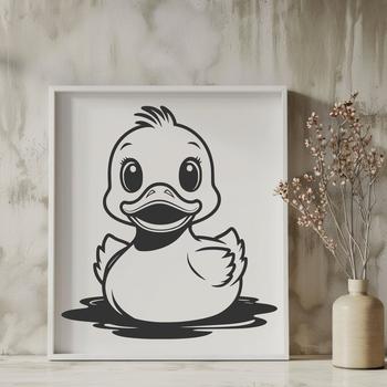 A digital illustration of a duck in vector format.