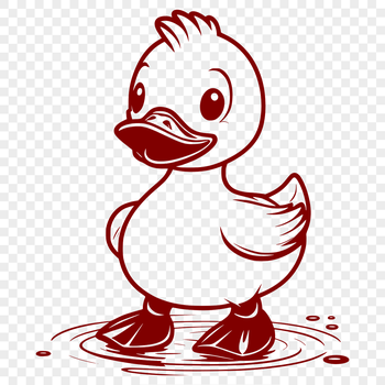 Illustration of a duck, vector graphics format