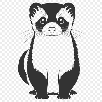 A high-quality SVG image of a ferret for personal and commercial projects.