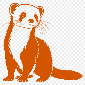 Ferret Silhouette Vector Graphic