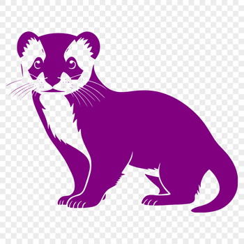 A high-quality vector image of a ferret, suitable for commercial or personal use.