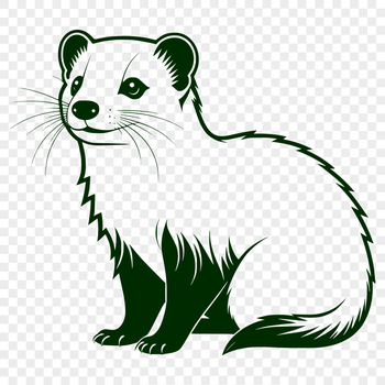 An SVG graphic representation of a domesticated ferret animal.