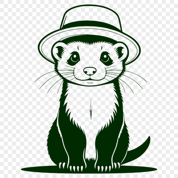 Ferret animal illustration in vector format.