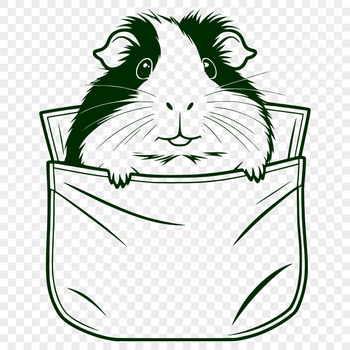 A cute Guinea Pig illustration in vector format, suitable for digital and physical applications.