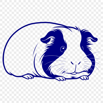 A cartoon-style illustration of a guinea pig, suitable for print and web use.